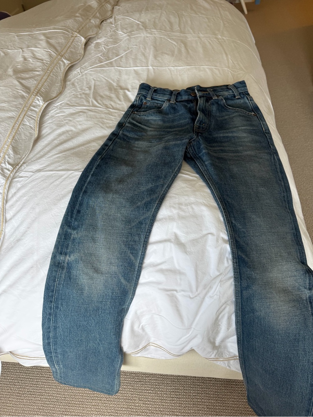 Celine Relaxed Washed Blue Jeans